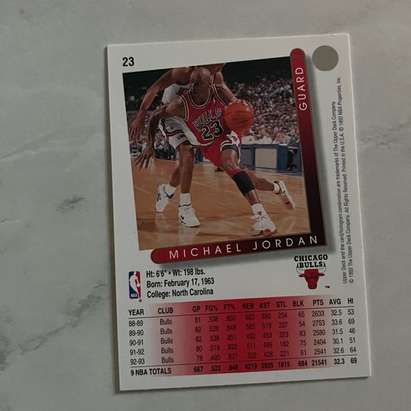 1993 - 1994 Upper Deck Michael Jordan Chicago Bulls #23 Basketball Card 93 94